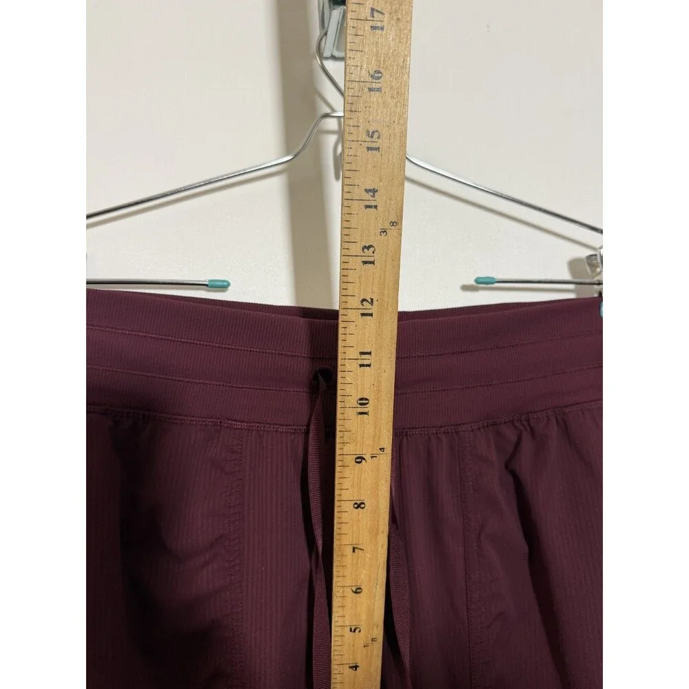 Lululemon Dance Studio Jogger Pants Size 14 Burgundy Mid-Rise Tapered Athleisure